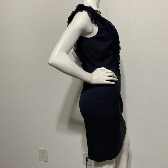 Rebecca Taylor Yacht Club Sheath Dress Navy Blue Size 8 - Picture 8 of 11